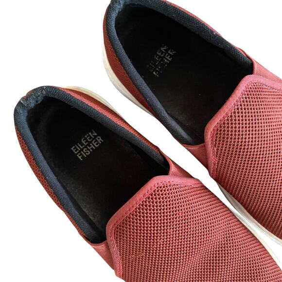 EILEEN FISHER Pep Women's Size 6.5 Serrano Red Comfort Slip-On Platform Sneakers - Picture 5 of 8